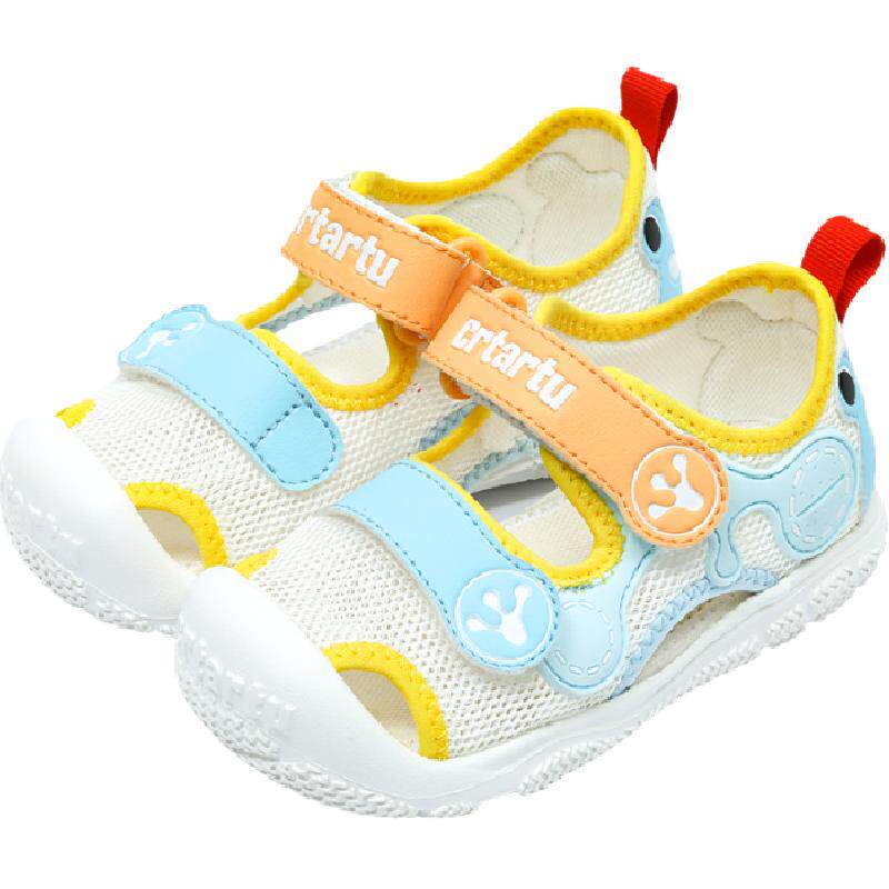卡特兔女童凉鞋驱蚊鞋男童机能鞋儿童沙滩鞋宝宝包头软底学步童鞋