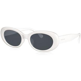 派丽蒙太阳镜复古配近视女款防紫外线白色偏光椭圆猫眼墨镜76053