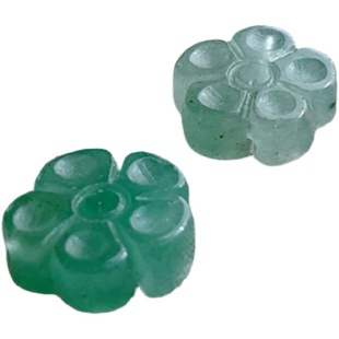 纯天然金丝玉东陵玉五瓣花吊饰玉石梅花背云 DIY手链项链配饰配件