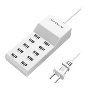 多口USB充电器 手机平板充电器 多台手机同时快充电头多孔工作室用 适用于华为小米苹果三星