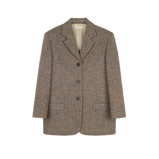 MRS Studios 英国进口Harris时髦混色立体羊毛呢经典老爹西装外套