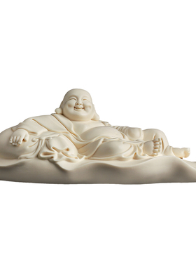 戴玉堂 林建平陶瓷摆件《自在笑佛》佛像家用供奉弥勒佛乔迁礼品