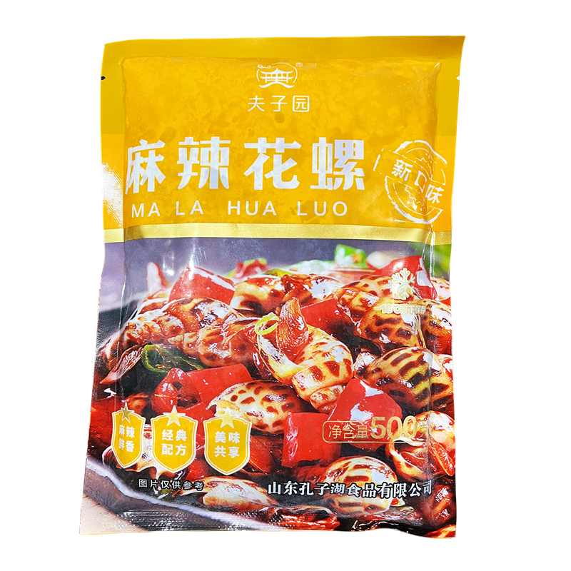 夫子园麻辣花螺捞汁海螺解冻即食