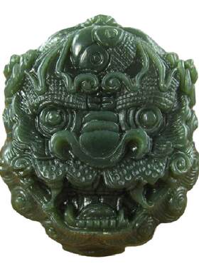 天然和田玉礼物青玉鬼头男士