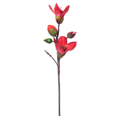 仿真玉兰花短枝木棉花演出道具花