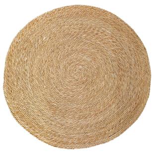 天然蒲草地垫草编垫子圆形编织地毯松弛感抓周坐垫客厅沙发铺地垫