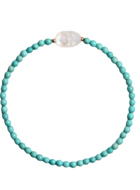 绿松石高瓷月光石貔貅女款手链