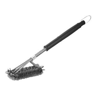 18寸长柄烧烤清洁刷钢丝刷烧烤架烧烤炉刷BBQ工具不锈钢烧烤刷子