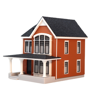 微缩场景64比例房屋模型砖瓦玩具摆件别墅欧美式建筑模型diy二