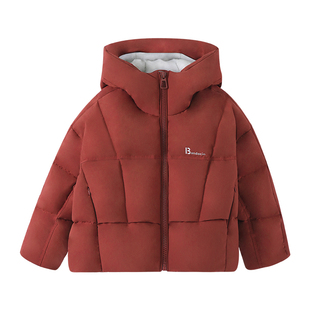女童年装羽绒服外套短款中大童25新款儿童红色冬装外套