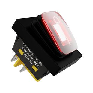 飞林220V12V防水IP65大电流30A煮面桶烤炸肠炉电焊机炉灶船型开关