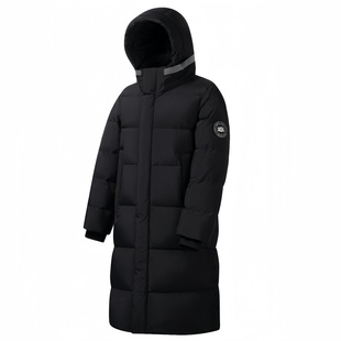 鸭鸭长款过膝羽绒服男女新款加厚白鹅绒冬季防寒户外外套东北极寒