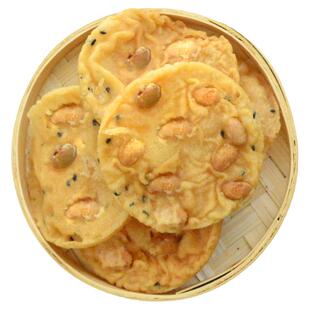 客家铁勺饼月亮饼香脆小食铁勺广东河源传统小吃花生黄豆韭菜味