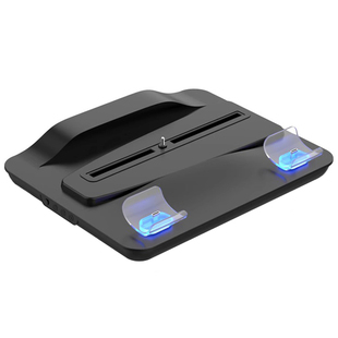 适用于PS5游戏主机散热支架ps5pro游戏机桌面底座整理双手柄座充快充ps5slim充电座收纳直立放置支架周边