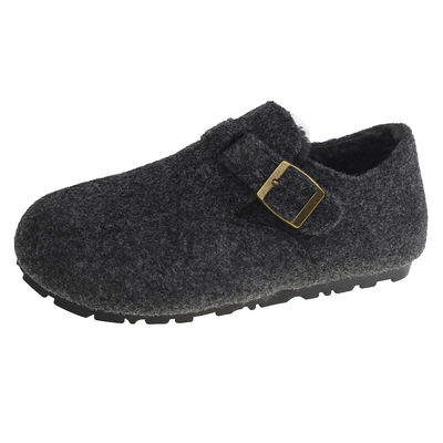 内增高勃肯鞋女厚底加绒保暖棉鞋