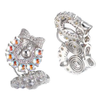 旭平【甜甜圈】少女心梦幻灵动铃铛蝴蝶结蚊香盘耳夹时尚GDW