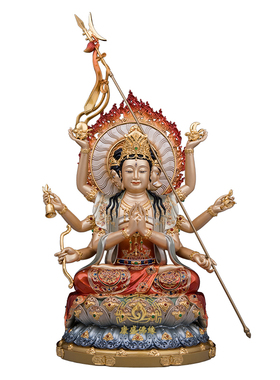 斗姆元君神像客厅纯铜摆件供奉