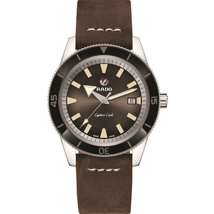 Rado瑞士雷达表库克船长男士机械手表皮表带腕表男