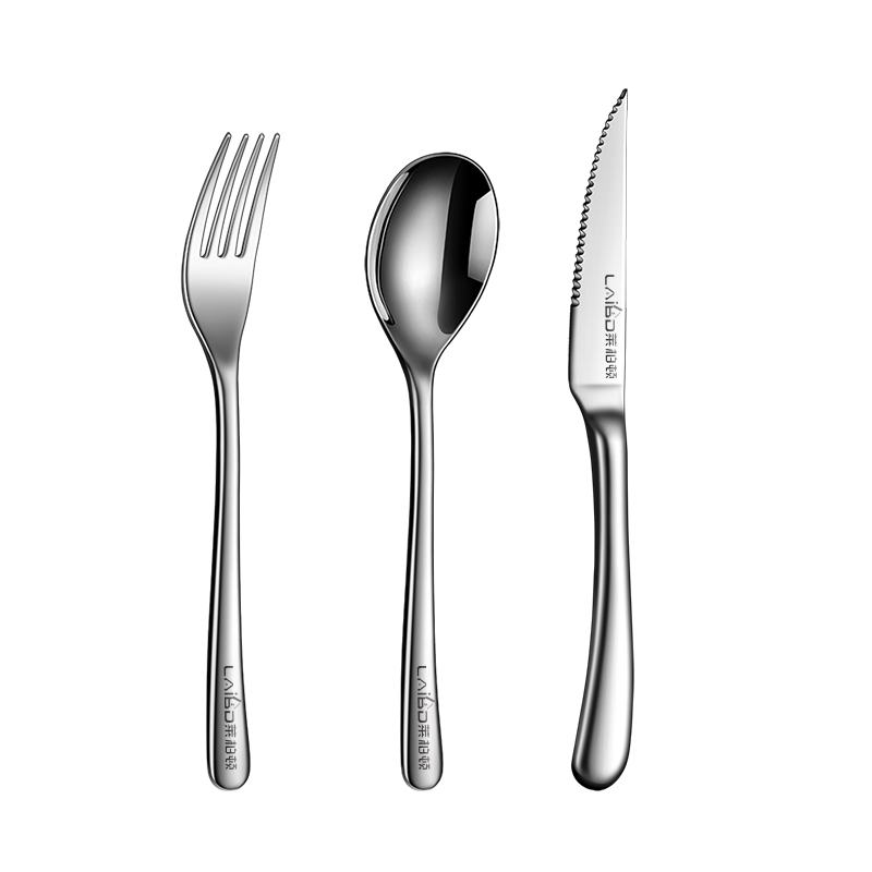 德国西餐刀叉套装家用316不锈钢法式高端切牛排餐具刀叉勺三件套