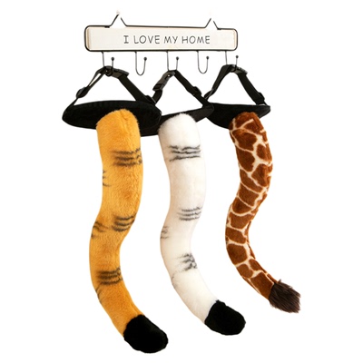 老虎尾巴腰带儿童爪子毛绒玩具