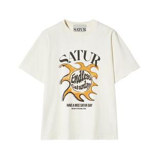 【自营】SATUR ARCHIVE2025夏季新款情侣太阳系列T恤休闲短袖女潮