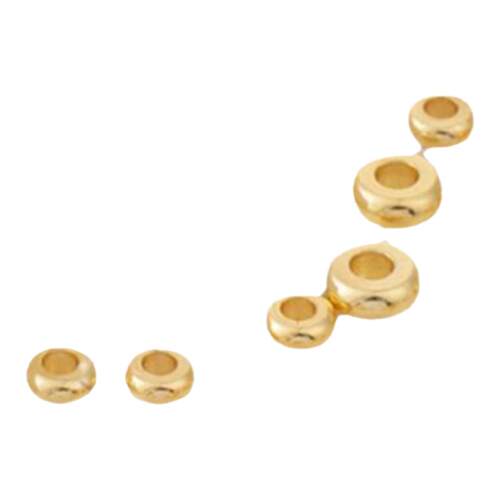 14K保色金珠 DIY手链隔片串珠手工/3mm-4mm-5mm（100颗一份）