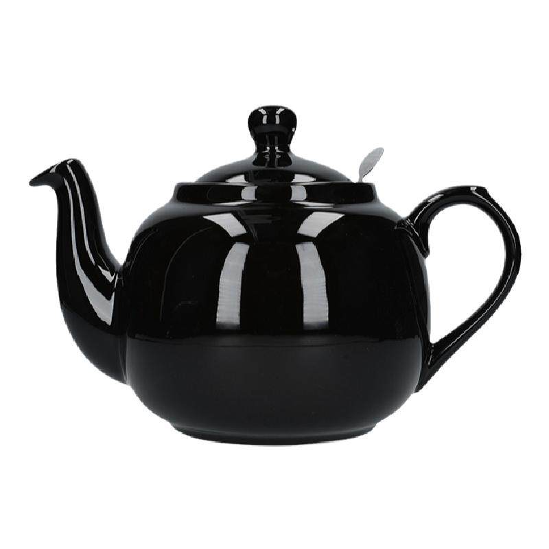 LondonPottery亮光黑带茶漏茶壶