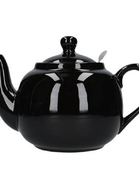 LondonPottery亮光黑带茶漏茶壶