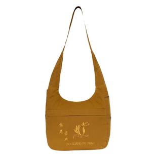 普陀山佛包盖印烧香拜佛包和尚多功能帆布香客包月牙居士包斜挎包