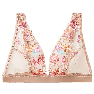 Intimissimi意舒漫时尚花卉刺绣性感无衬垫无钢圈文胸RSD2575