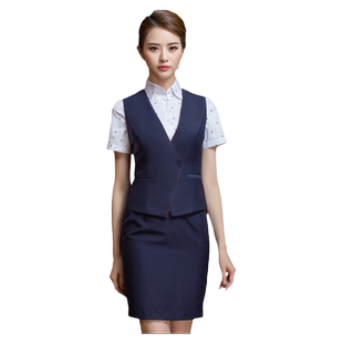 厦航空姐制服女高端职业套装前台置业物业酒店工作服珠宝店工装