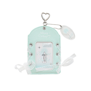 RosyPosy柔设皮质卡套芭蕾风饭卡校园卡身证保护套紫色薄荷绿卡套ins风追星谷美展示明星小卡保护套书包挂件