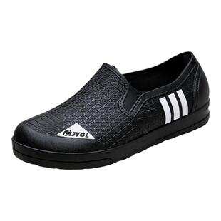 休闲户外穿百搭四季时尚平底短筒防水鞋男雨鞋男雨靴浅口低帮单鞋