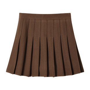 毛呢半身裙女秋冬新款高腰显瘦百搭学院风百褶裙冬裙加厚a字短裙