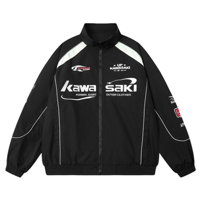 黄子弘凡同款Kawasaki赛车风夹克
