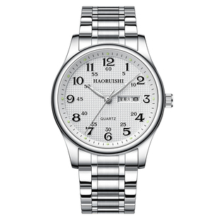 手表男款爸爸老人表机械妈妈女士大数字防水夜光中老年人电子石英