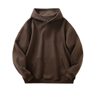 美式520g重磅硬挺连帽厚实加绒加厚卫衣男冬季外贸男装运动外套