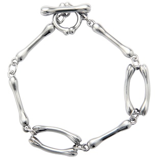 SAZ2024新款骨头骨骼钛钢手链男潮ins小众高级感拼接嘻哈百搭配饰