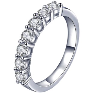 时尚排钻仿真戒指小巧精致日常款925纯银食指戒手工镶嵌气质女