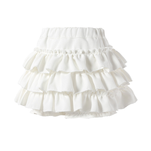 女童白色蛋糕裙2026春夏少女可爱公主蓬蓬裙韩版显瘦时尚高腰裙裤
