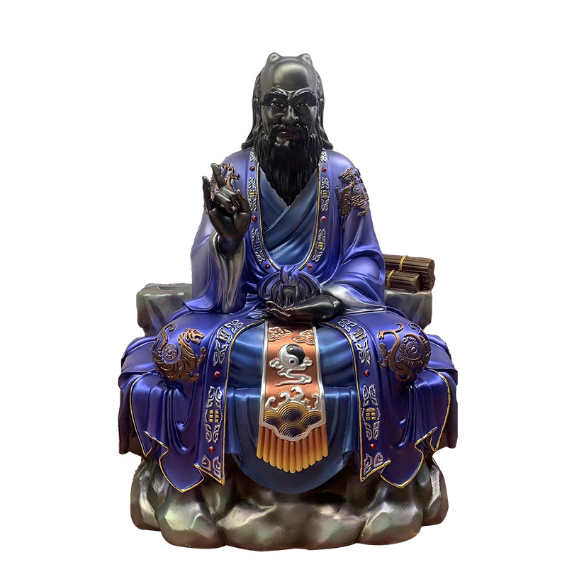 鬼谷子神像树脂彩绘王禅老祖佛像禅老祖玄微真人仙师供奉客厅摆件
