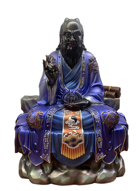 鬼谷子神像树脂彩绘王禅老祖佛像禅老祖玄微真人仙师供奉客厅摆件