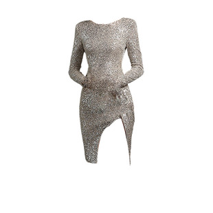 晚礼服裙女高级感轻奢小众高端宴会气质主持人短款平时可穿连衣裙