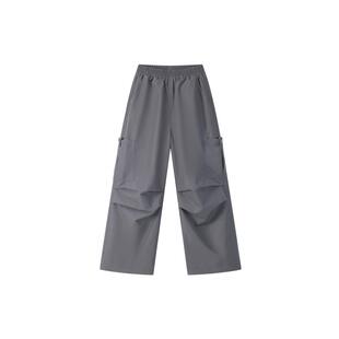 笛莎官方童装女童青少年裤子冬季新款大童女孩学生加绒宽松工装裤