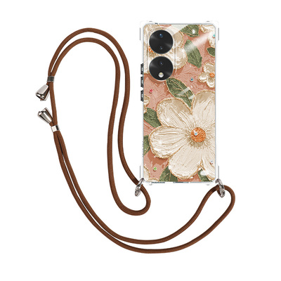 适用荣耀70手机壳可斜挎带挂绳