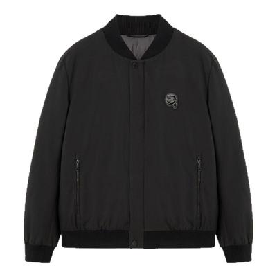 KARL LAGERFELD【85%鸭绒】立领复古羽绒棒球服25秋冬新品老佛爷