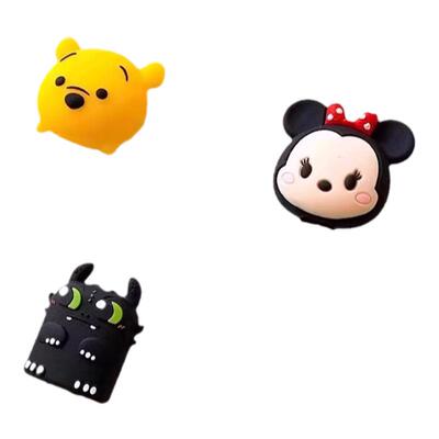 手机数据线保护套卡通硅胶绕线器可爱防断裂咬线器充电器保护套头