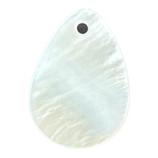 高档珍珠贝壳水滴形单孔装饰扣布艺点缀品天然材质高端吊饰现货