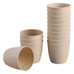 稻壳一次性杯子加厚可降解家用耐高温高档小饮水杯结婚办公室商用