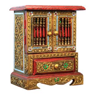 泰式收纳盒高级首饰盒手工木雕刻工艺品东南亚装饰品创意家居摆件